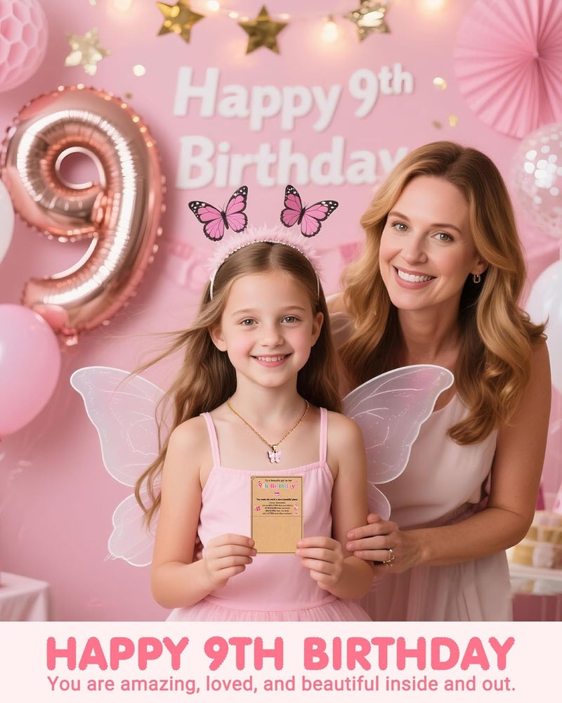 UNGENT THEM Happy 5th 6th 7th 8th 9th 10th 11th 12th Birthday Gifts, You Make The World A More Beautiful Place Butterfly Necklace Bday Presents - Image 5
